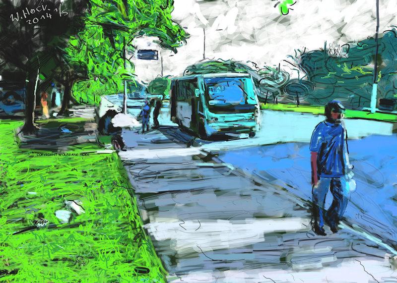 Coming home - Zurück nach Hause - 2014   Handmade digital painting on canvas 140 x 100 cm (132 megapixel)